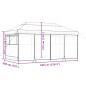 vidaXL Tendone per Feste Pieghevole Pop-Up con 4 Pareti Beige vidaXL Tendone per Feste Pieghevole Pop-Up con 4 Pareti Beige