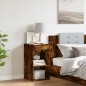 vidaXL Comodino Rovere Fumo 35x34x65 cm in Legno Multistrato vidaXL Comodino Rovere Fumo 35x34x65 cm in Legno Multistrato