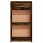 vidaXL Comodino Rovere Fumo 35x34x65 cm in Legno Multistrato vidaXL Comodino Rovere Fumo 35x34x65 cm in Legno Multistrato