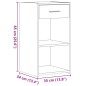 vidaXL Comodino Rovere Fumo 35x34x65 cm in Legno Multistrato vidaXL Comodino Rovere Fumo 35x34x65 cm in Legno Multistrato