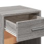 vidaXL Comodino Grigio Sonoma 35x34x65 cm in Legno Multistrato vidaXL Comodino Grigio Sonoma 35x34x65 cm in Legno Multistrato