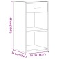 vidaXL Comodino Grigio Sonoma 35x34x65 cm in Legno Multistrato vidaXL Comodino Grigio Sonoma 35x34x65 cm in Legno Multistrato