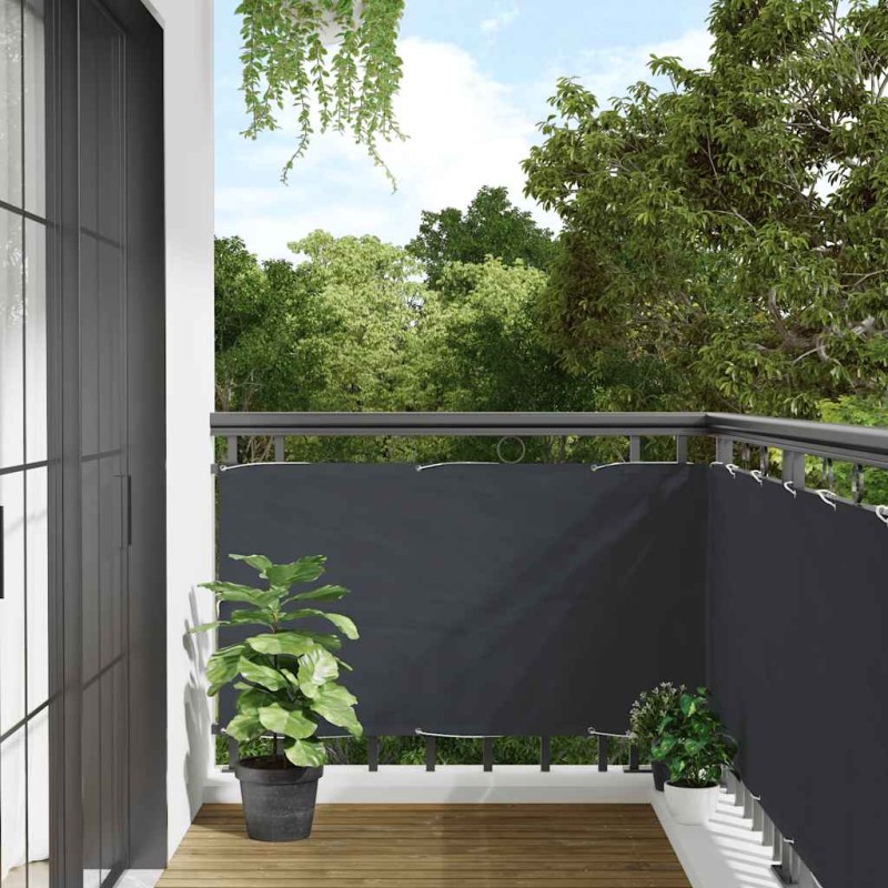 vidaXL Paravento da Balcone Antracite 600x75 cm in PVC