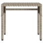 vidaXL Lettino con Baldacchino e Tavolino Grigio Chiaro in Polyrattan