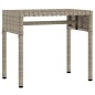 vidaXL Lettino con Baldacchino e Tavolino Grigio Chiaro in Polyrattan