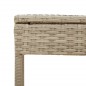 vidaXL Lettino con Baldacchino e Tavolino Grigio Chiaro in Polyrattan