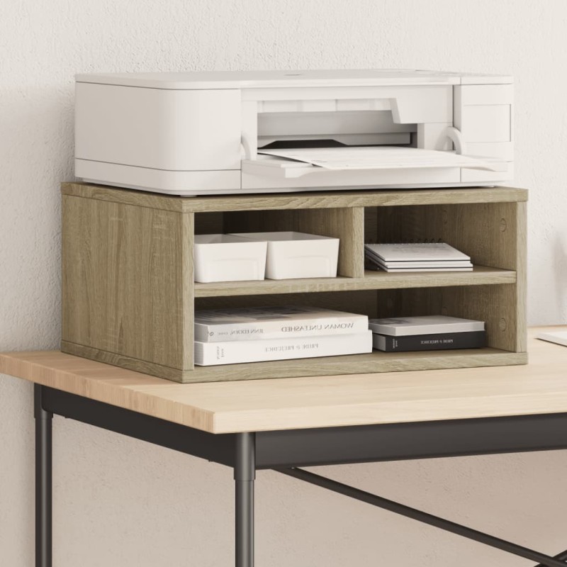 vidaXL Supporto Stampante Rovere Sonoma 49x40x22,5cm Legno Multistrato vidaXL Supporto Stampante Rovere Sonoma 49x40x22,5cm Legno Multistrato