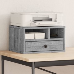 vidaXL Supporto Stampante Grigio Sonoma 40x32x22,5cm Legno Multistrato