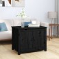 Tavolino da Salotto Nero 71x49x55 cm in Legno Massello di Pino Tavolino da Salotto Nero 71x49x55 cm in Legno Massello di Pino