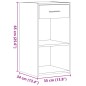 vidaXL Comodino Nero 35x34x65 cm in Legno Multistrato vidaXL Comodino Nero 35x34x65 cm in Legno Multistrato