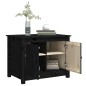 Tavolino da Salotto Nero 71x49x55 cm in Legno Massello di Pino Tavolino da Salotto Nero 71x49x55 cm in Legno Massello di Pino