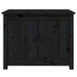 Tavolino da Salotto Nero 71x49x55 cm in Legno Massello di Pino Tavolino da Salotto Nero 71x49x55 cm in Legno Massello di Pino