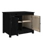 Tavolino da Salotto Nero 71x49x55 cm in Legno Massello di Pino Tavolino da Salotto Nero 71x49x55 cm in Legno Massello di Pino