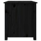 Tavolino da Salotto Nero 71x49x55 cm in Legno Massello di Pino Tavolino da Salotto Nero 71x49x55 cm in Legno Massello di Pino