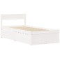 vidaXL Letto senza Materasso Bianco 90x200 cm Legno Massello di Pino vidaXL Letto senza Materasso Bianco 90x200 cm Legno Massello di Pino
