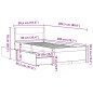 vidaXL Letto senza Materasso Bianco 90x200 cm Legno Massello di Pino vidaXL Letto senza Materasso Bianco 90x200 cm Legno Massello di Pino