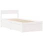 vidaXL Letto senza Materasso Bianco 75x190 in Legno Massello di Pino vidaXL Letto senza Materasso Bianco 75x190 in Legno Massello di Pino