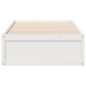 vidaXL Giroletto senza Materasso Bianco 100x200 cm Legno Massello Pino vidaXL Giroletto senza Materasso Bianco 100x200 cm Legno Massello Pino