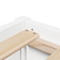 vidaXL Giroletto senza Materasso Bianco 100x200 cm Legno Massello Pino vidaXL Giroletto senza Materasso Bianco 100x200 cm Legno Massello Pino
