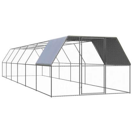 vidaXL Gabbia per Polli 3x12x2 m in Acciaio Zincato