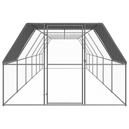 vidaXL Gabbia per Polli 3x12x2 m in Acciaio Zincato