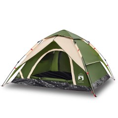 vidaXL Tenda a Cupola da Campeggio 5 Persone Verde a Rilascio Rapido