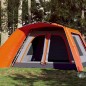 vidaXL Tenda Famiglia Portico 9 Pers. Grigio Arancione Rilascio Rapido vidaXL Tenda Famiglia Portico 9 Pers. Grigio Arancione Rilascio Rapido