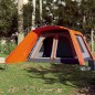 vidaXL Tenda Famiglia Portico 9 Pers. Grigio Arancione Rilascio Rapido vidaXL Tenda Famiglia Portico 9 Pers. Grigio Arancione Rilascio Rapido