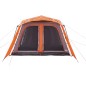 vidaXL Tenda Famiglia Portico 9 Pers. Grigio Arancione Rilascio Rapido vidaXL Tenda Famiglia Portico 9 Pers. Grigio Arancione Rilascio Rapido