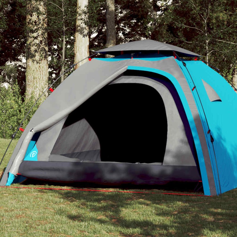 vidaXL Tenda a Cupola da Campeggio 4 Persone Blu a Rilascio Rapido vidaXL Tenda a Cupola da Campeggio 4 Persone Blu a Rilascio Rapido