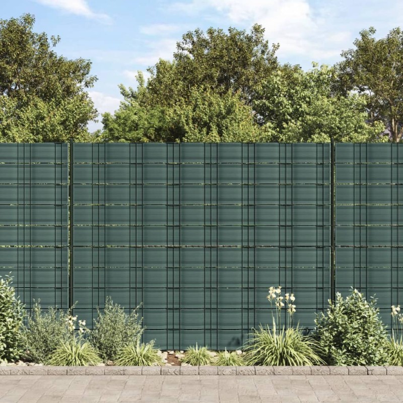 vidaXL Schermi Privacy da Giardino 10 pz Verde 252,5x19 cm PVC vidaXL Schermi Privacy da Giardino 10 pz Verde 252,5x19 cm PVC