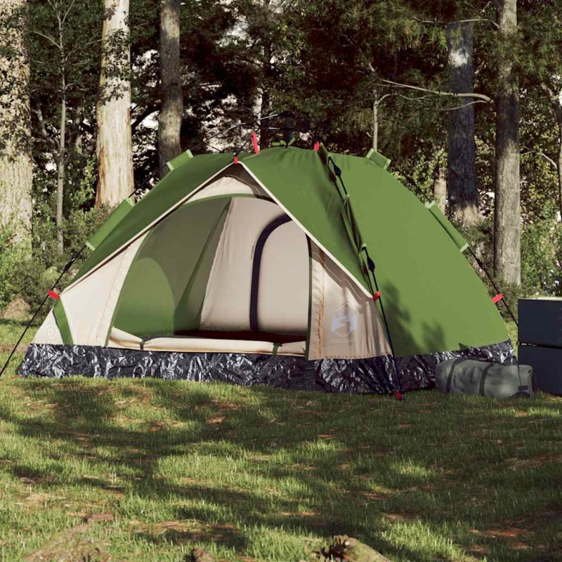 vidaXL Tenda a Cupola da Campeggio 3 Persone Verde a Rilascio Rapido vidaXL Tenda a Cupola da Campeggio 3 Persone Verde a Rilascio Rapido