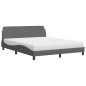 vidaXL Letto con Materasso Grigio Scuro 160x200 cm Tessuto vidaXL Letto con Materasso Grigio Scuro 160x200 cm Tessuto