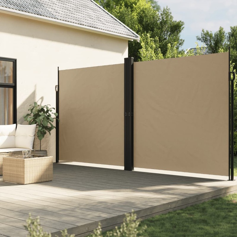 vidaXL Tenda da Sole Laterale Retrattile Beige 200x600 cm vidaXL Tenda da Sole Laterale Retrattile Beige 200x600 cm
