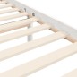 vidaXL Giroletto con Testiera Bianco Small Double Legno Massello vidaXL Giroletto con Testiera Bianco Small Double Legno Massello