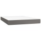 vidaXL Giroletto a Molle con Materasso Grigio 140x190 cm in Similpelle