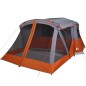 vidaXL Tenda da Campeggio con Portico 4 Persone Arancione Impermeabile vidaXL Tenda da Campeggio con Portico 4 Persone Arancione Impermeabile