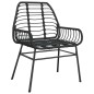 vidaXL Sedie da Giardino Set 2 pz Polyrattan Nero