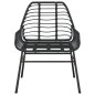 vidaXL Sedie da Giardino Set 2 pz Polyrattan Nero