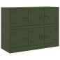 vidaXL Credenza Verde Oliva 99x39x73 cm in Acciaio vidaXL Credenza Verde Oliva 99x39x73 cm in Acciaio