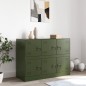 vidaXL Credenza Verde Oliva 99x39x73 cm in Acciaio vidaXL Credenza Verde Oliva 99x39x73 cm in Acciaio