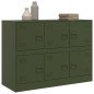 vidaXL Credenza Verde Oliva 99x39x73 cm in Acciaio vidaXL Credenza Verde Oliva 99x39x73 cm in Acciaio