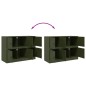 vidaXL Credenza Verde Oliva 99x39x73 cm in Acciaio vidaXL Credenza Verde Oliva 99x39x73 cm in Acciaio