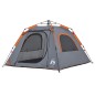 vidaXL Tenda a Cupola 4 Persone Grigio e Arancione a Rilascio Rapido