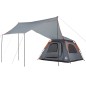 vidaXL Tenda a Cupola 4 Persone Grigio e Arancione a Rilascio Rapido