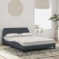 vidaXL Letto con Materasso Grigio Scuro 140x200 cm in Velluto vidaXL Letto con Materasso Grigio Scuro 140x200 cm in Velluto