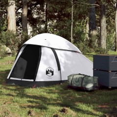 vidaXL Tenda Campeggio a Cupola 1 Persona Bianca Tessuto Impermeabile