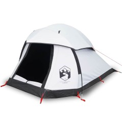 vidaXL Tenda Campeggio a Cupola 1 Persona Bianca Tessuto Impermeabile