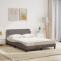 vidaXL Letto con Materasso Tortora 120x200 cm in Tessuto vidaXL Letto con Materasso Tortora 120x200 cm in Tessuto