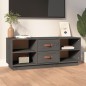 Mobile Porta TV Grigio 100x34x40 cm in Legno Massello di Pino Mobile Porta TV Grigio 100x34x40 cm in Legno Massello di Pino